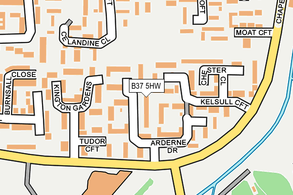 B37 5HW map - OS OpenMap – Local (Ordnance Survey)
