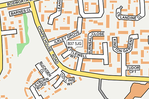 B37 5JG map - OS OpenMap – Local (Ordnance Survey)