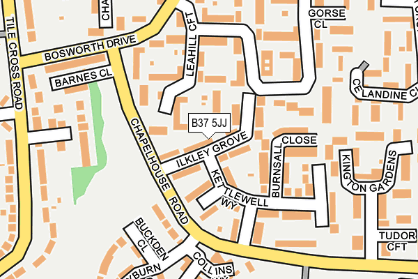 B37 5JJ map - OS OpenMap – Local (Ordnance Survey)