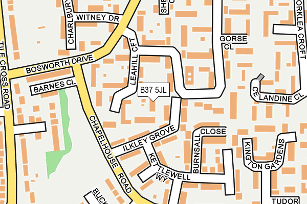 B37 5JL map - OS OpenMap – Local (Ordnance Survey)