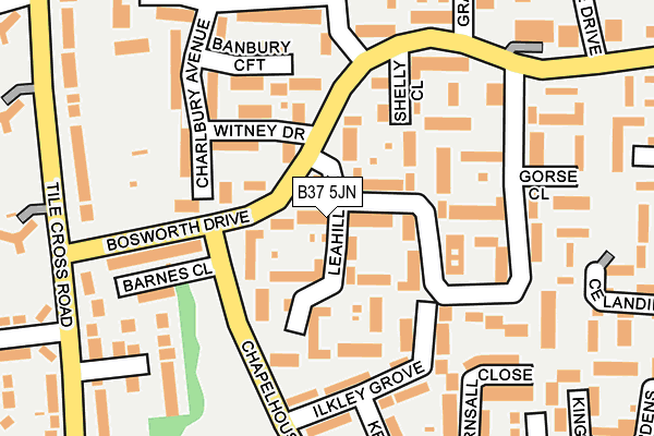 B37 5JN map - OS OpenMap – Local (Ordnance Survey)