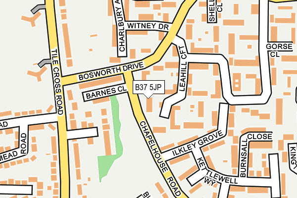 B37 5JP map - OS OpenMap – Local (Ordnance Survey)