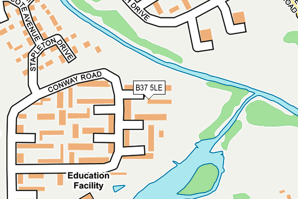 B37 5LE map - OS OpenMap – Local (Ordnance Survey)