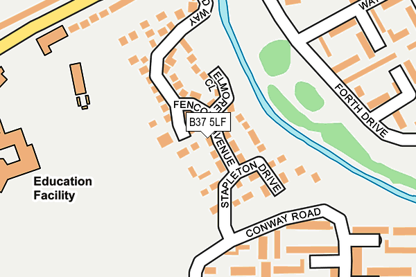 B37 5LF map - OS OpenMap – Local (Ordnance Survey)