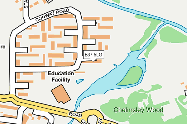 B37 5LG map - OS OpenMap – Local (Ordnance Survey)
