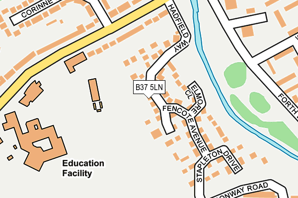 B37 5LN map - OS OpenMap – Local (Ordnance Survey)