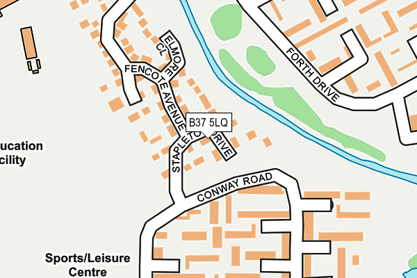 B37 5LQ map - OS OpenMap – Local (Ordnance Survey)