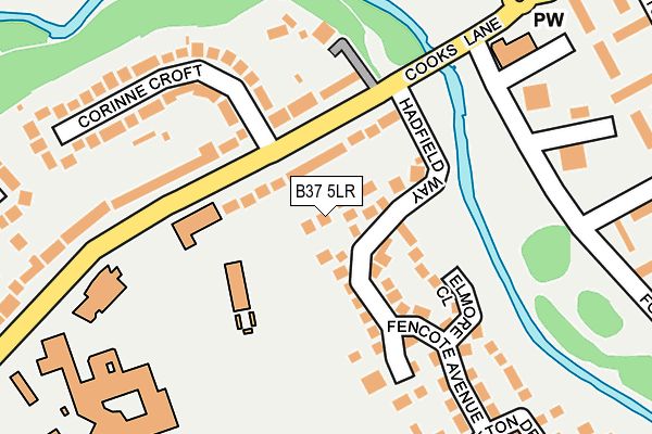 B37 5LR map - OS OpenMap – Local (Ordnance Survey)