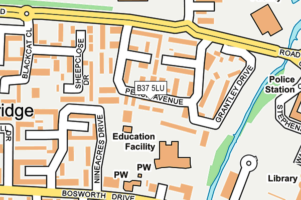 B37 5LU map - OS OpenMap – Local (Ordnance Survey)