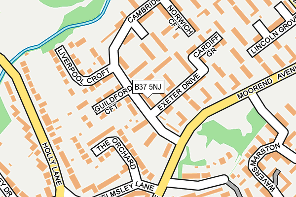B37 5NJ map - OS OpenMap – Local (Ordnance Survey)