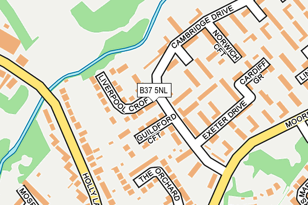 B37 5NL map - OS OpenMap – Local (Ordnance Survey)