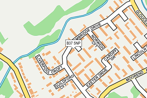 B37 5NP map - OS OpenMap – Local (Ordnance Survey)