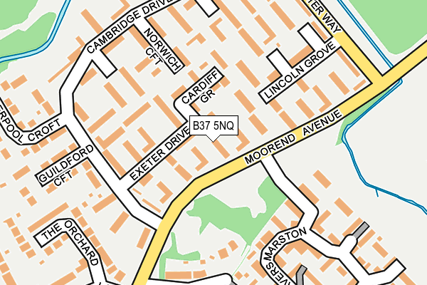 B37 5NQ map - OS OpenMap – Local (Ordnance Survey)