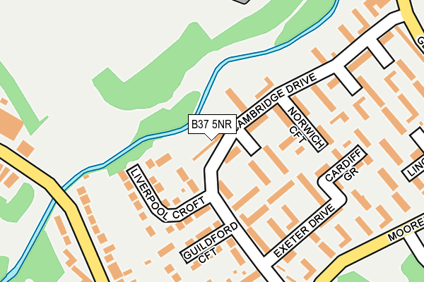 B37 5NR map - OS OpenMap – Local (Ordnance Survey)