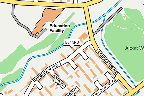 B37 5NU map - OS OpenMap – Local (Ordnance Survey)