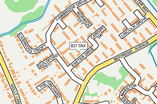 B37 5NX map - OS OpenMap – Local (Ordnance Survey)