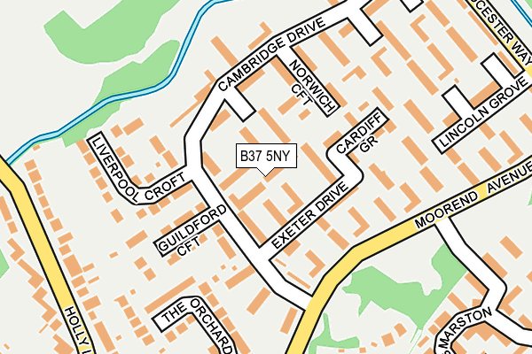 B37 5NY map - OS OpenMap – Local (Ordnance Survey)