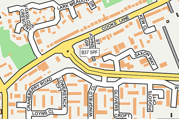B37 5PF map - OS OpenMap – Local (Ordnance Survey)