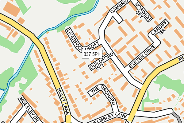 B37 5PH map - OS OpenMap – Local (Ordnance Survey)