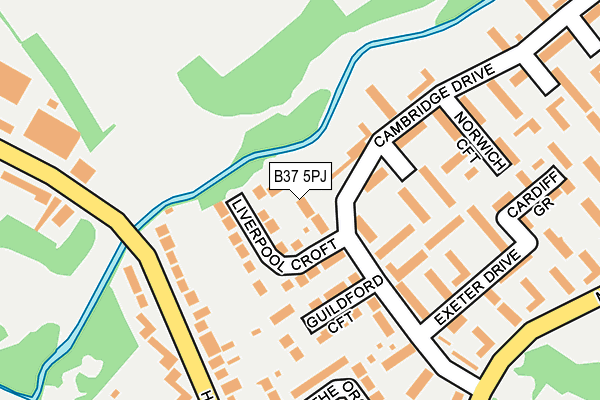 B37 5PJ map - OS OpenMap – Local (Ordnance Survey)