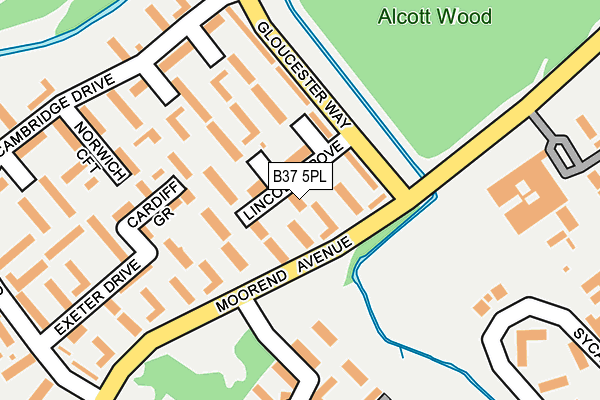 B37 5PL map - OS OpenMap – Local (Ordnance Survey)