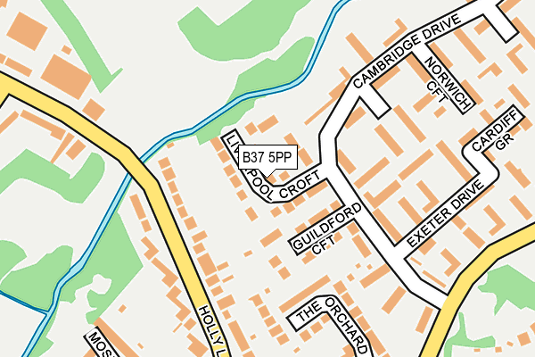 B37 5PP map - OS OpenMap – Local (Ordnance Survey)