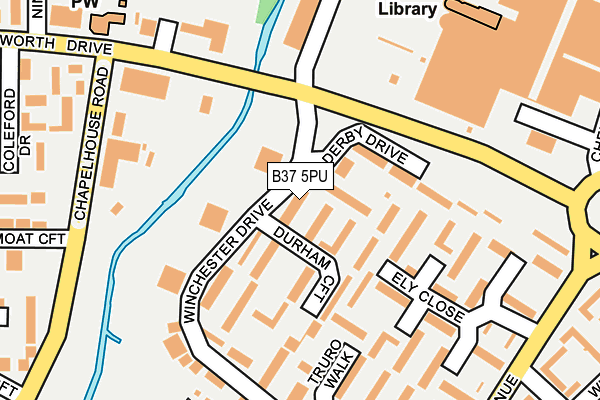 B37 5PU map - OS OpenMap – Local (Ordnance Survey)