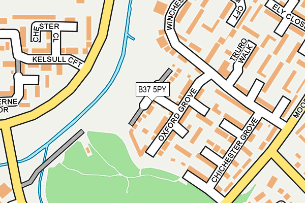 B37 5PY map - OS OpenMap – Local (Ordnance Survey)