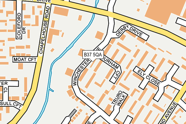 B37 5QA map - OS OpenMap – Local (Ordnance Survey)
