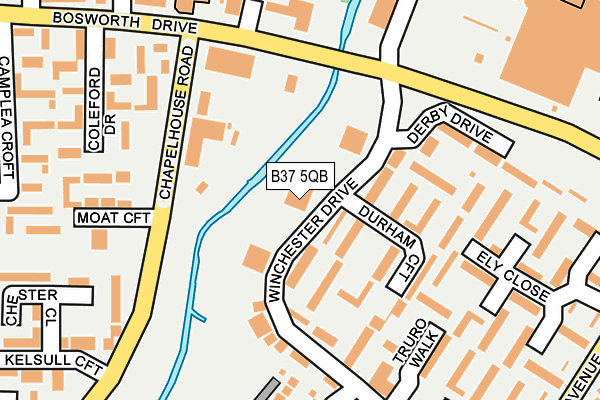 B37 5QB map - OS OpenMap – Local (Ordnance Survey)