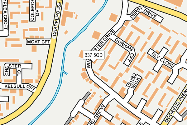 B37 5QD map - OS OpenMap – Local (Ordnance Survey)