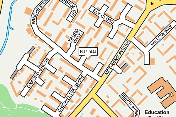B37 5QJ map - OS OpenMap – Local (Ordnance Survey)