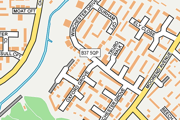 B37 5QP map - OS OpenMap – Local (Ordnance Survey)