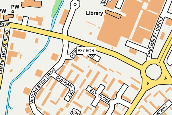 B37 5QR map - OS OpenMap – Local (Ordnance Survey)
