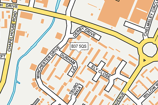 B37 5QS map - OS OpenMap – Local (Ordnance Survey)