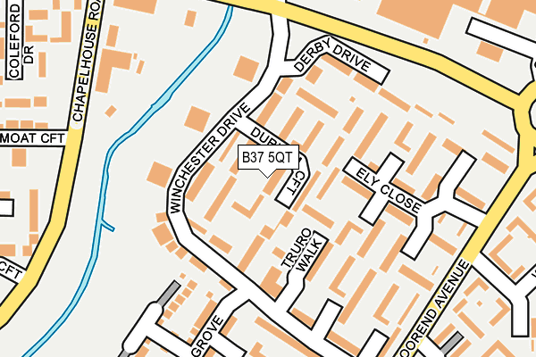 B37 5QT map - OS OpenMap – Local (Ordnance Survey)
