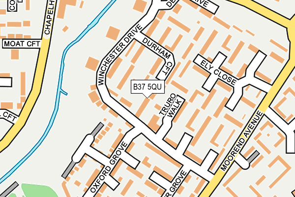 B37 5QU map - OS OpenMap – Local (Ordnance Survey)