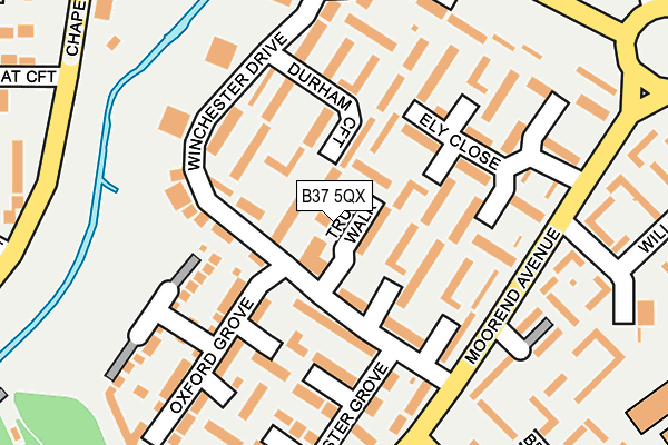 B37 5QX map - OS OpenMap – Local (Ordnance Survey)