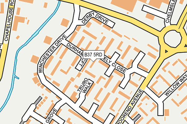 B37 5RD map - OS OpenMap – Local (Ordnance Survey)