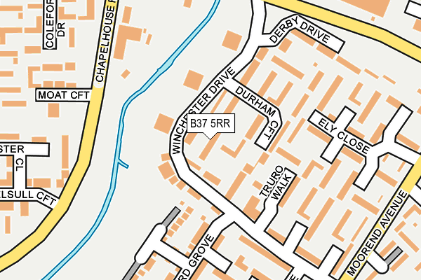 B37 5RR map - OS OpenMap – Local (Ordnance Survey)