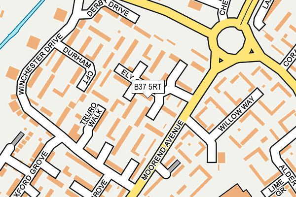 B37 5RT map - OS OpenMap – Local (Ordnance Survey)