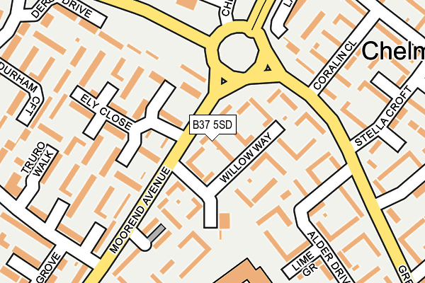 B37 5SD map - OS OpenMap – Local (Ordnance Survey)