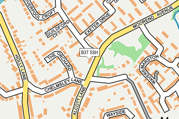 B37 5SH map - OS OpenMap – Local (Ordnance Survey)