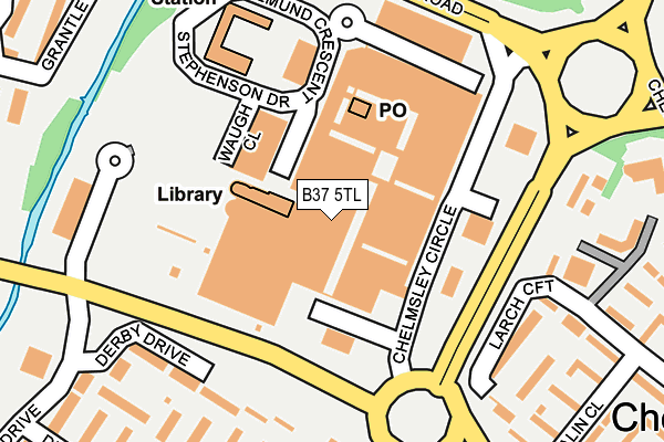 B37 5TL map - OS OpenMap – Local (Ordnance Survey)