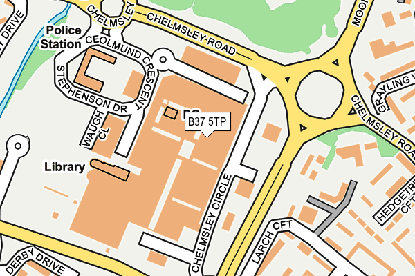 B37 5TP map - OS OpenMap – Local (Ordnance Survey)