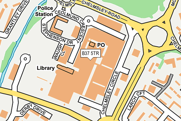 B37 5TR map - OS OpenMap – Local (Ordnance Survey)