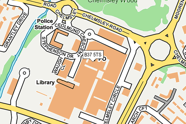 B37 5TS map - OS OpenMap – Local (Ordnance Survey)