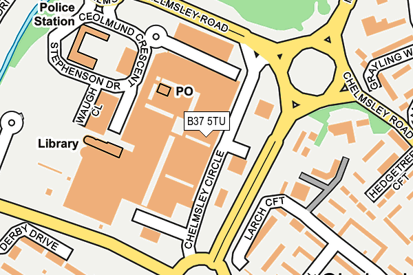 B37 5TU map - OS OpenMap – Local (Ordnance Survey)