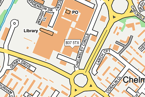 B37 5TX map - OS OpenMap – Local (Ordnance Survey)