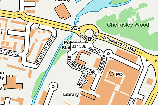 B37 5UB map - OS OpenMap – Local (Ordnance Survey)